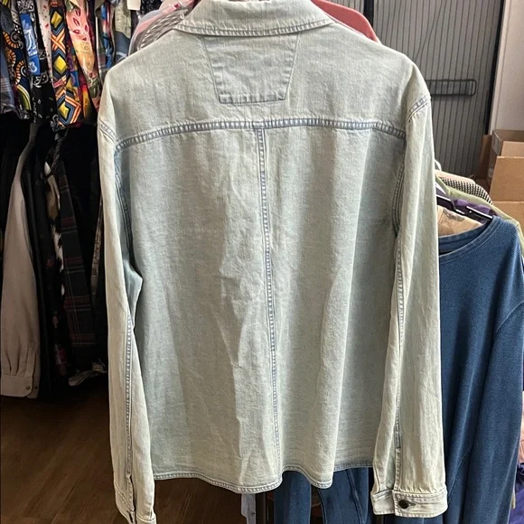 John Varvatos Men's Light Blue Denim Shirt/Chore Jacket